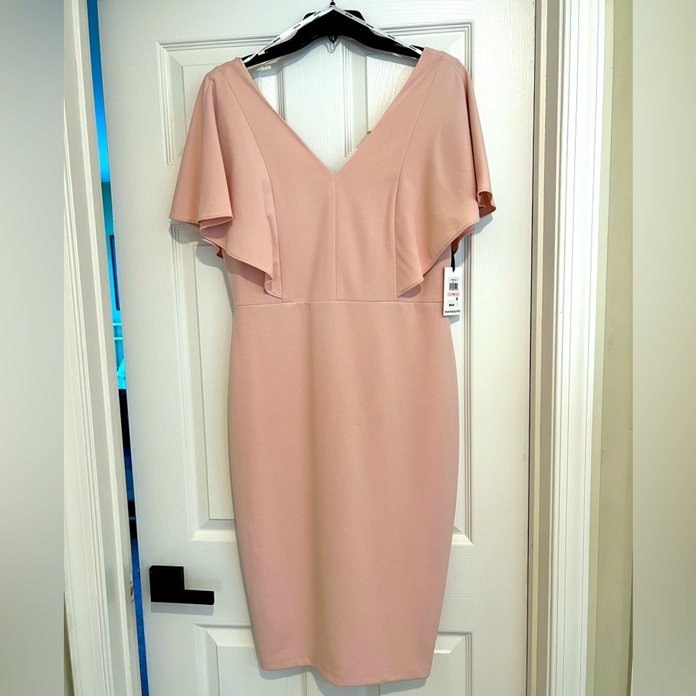 NEW- Pink Kensie Dress, V-neck Size 10